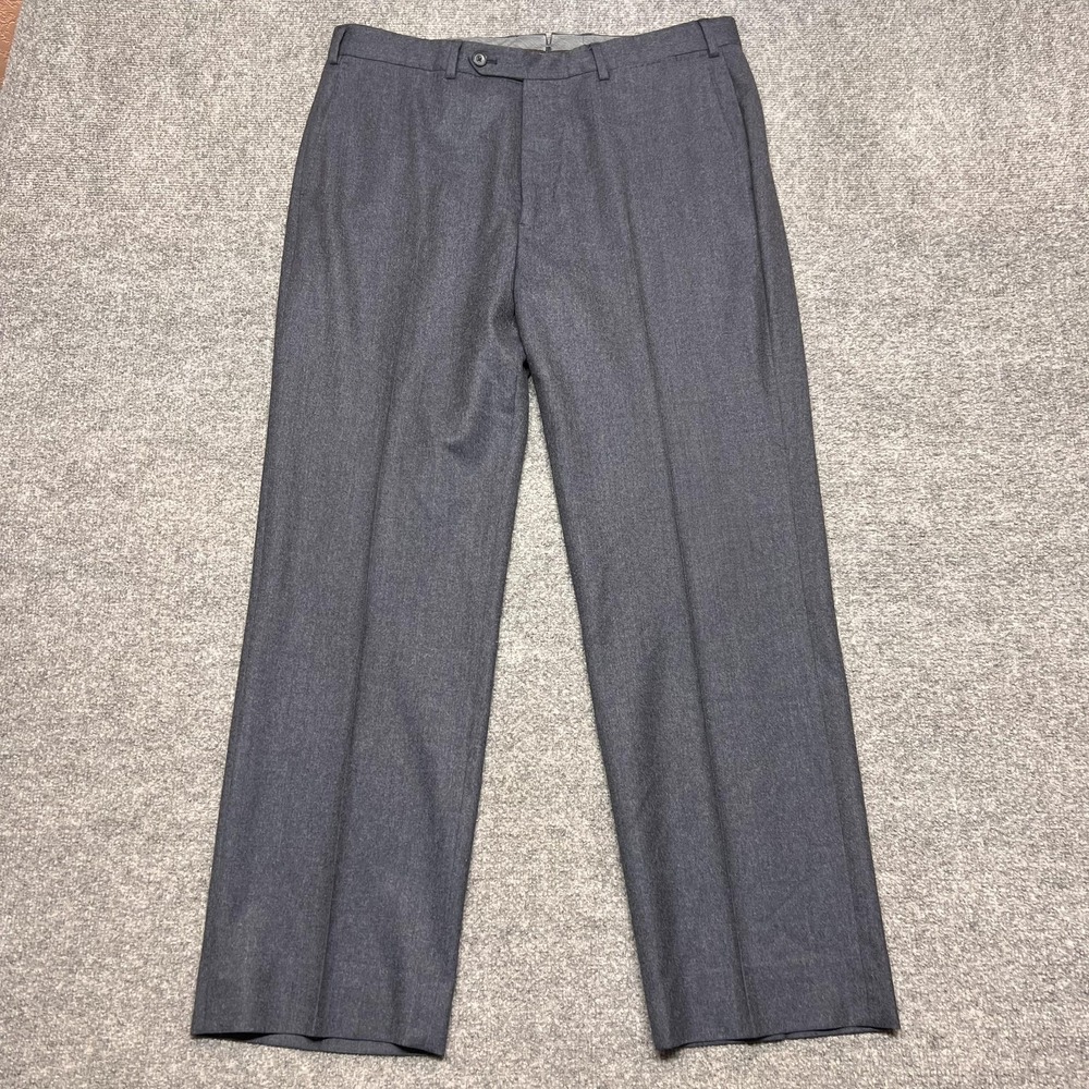 J. Hilburn Pants Mens 36x30 Gray Wool Flannel Dress Straight Leg